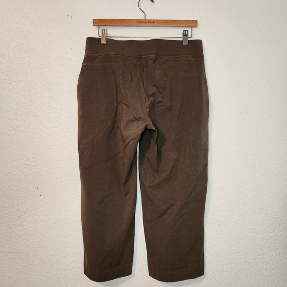 Lands' End Starfish Crop Taupe Cropped Pants, Size M - Picture 2 of 8